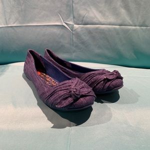 Blue jean ballet flats